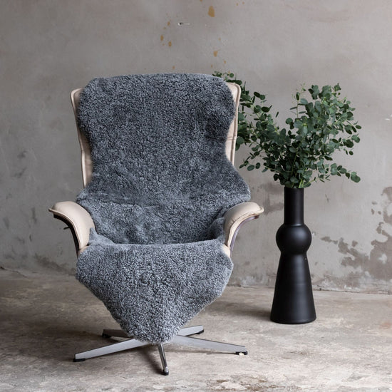 2er Lammfell Curly - Grau - (geschoren gelockt)