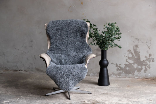 2er Lammfell Curly - Grau - (geschoren gelockt)