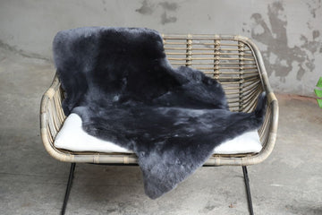 Lammfell XXL Anthrazit (grau, schwarz, geschoren)