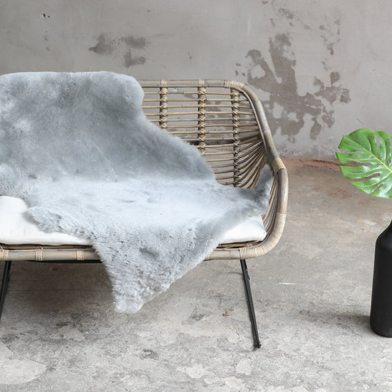 Lammfell XXL Silber (grau, geschoren)