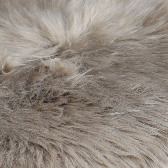 Lammfell Sitzauflage Eckig Taupe
