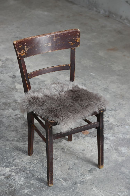 Lammfell Sitzauflage Eckig Stone