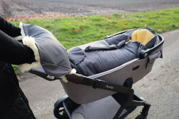 Kinderwagen-Set: Fußsack & Handwärmer – warm & weich durch den Winter