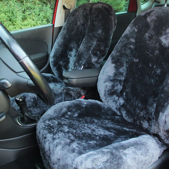 Premium Autofell für Autositze mit Airbag im Sitz (Anthrazit)