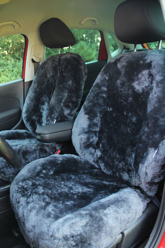 Premium Autofell für Autositze mit Airbag im Sitz (Anthrazit)