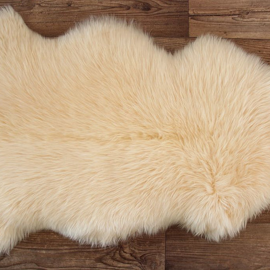 Lammfell Pastell Gelb