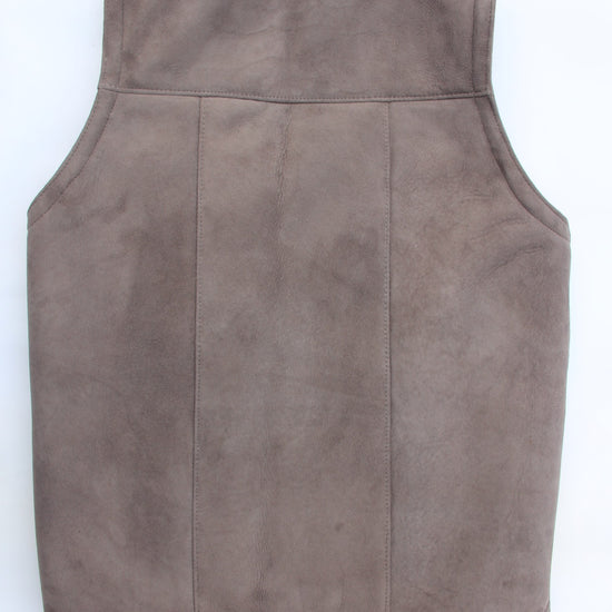 Lammfellweste - Gregor - mit Innentasche grau