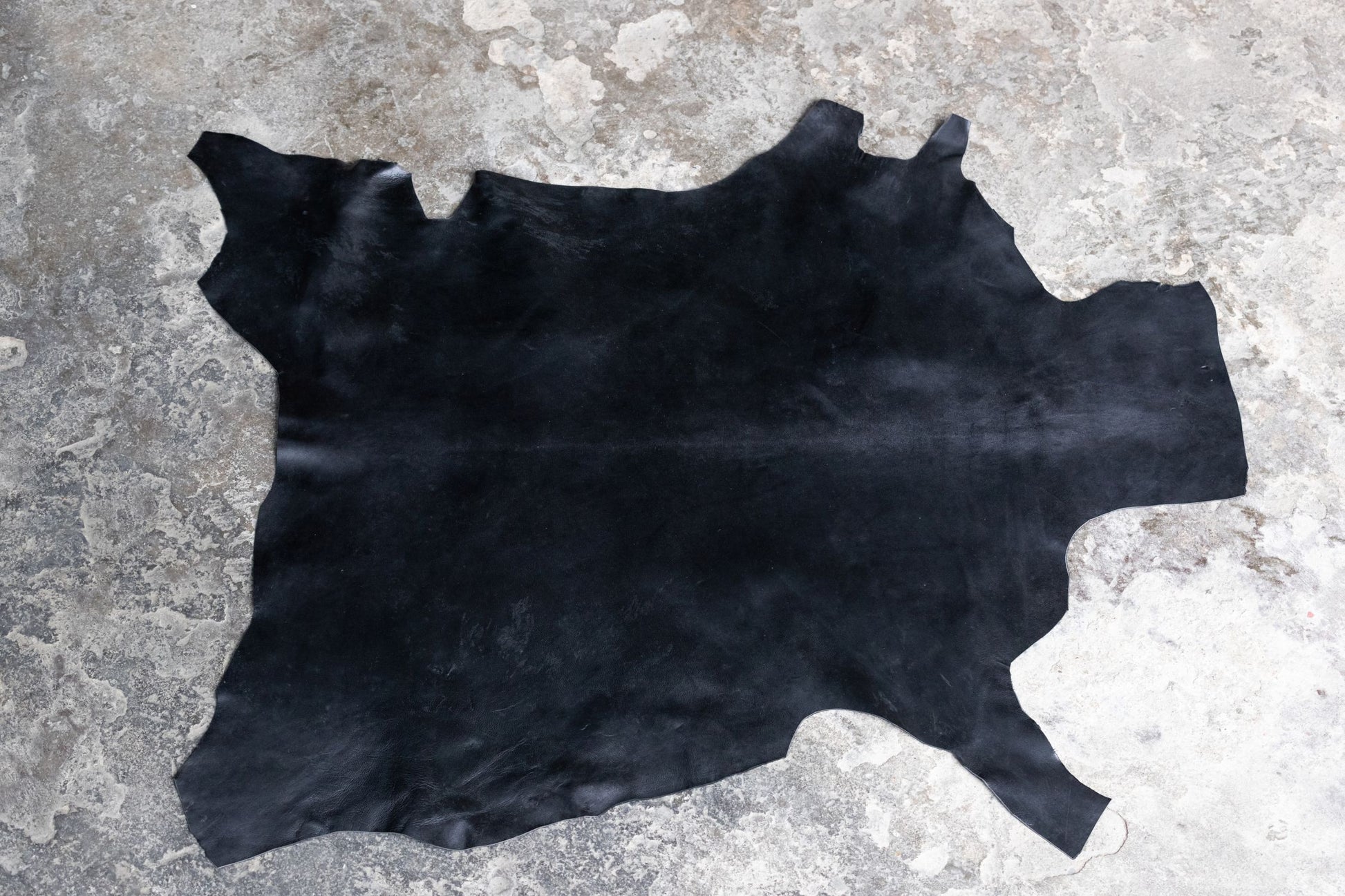 Ziegenleder Nappa schwarz