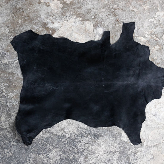 Ziegenleder Nappa schwarz