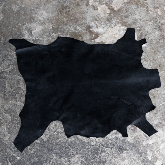 Ziegenleder Nappa schwarz