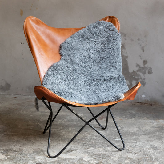 Lammfell Curly - Grau - (geschoren gelockt)