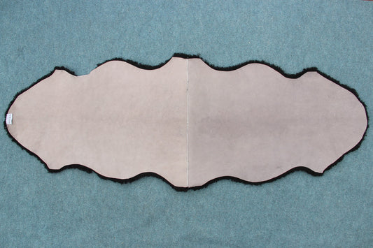 2er Lammfell Curly - Schwarz - (geschoren gelockt)