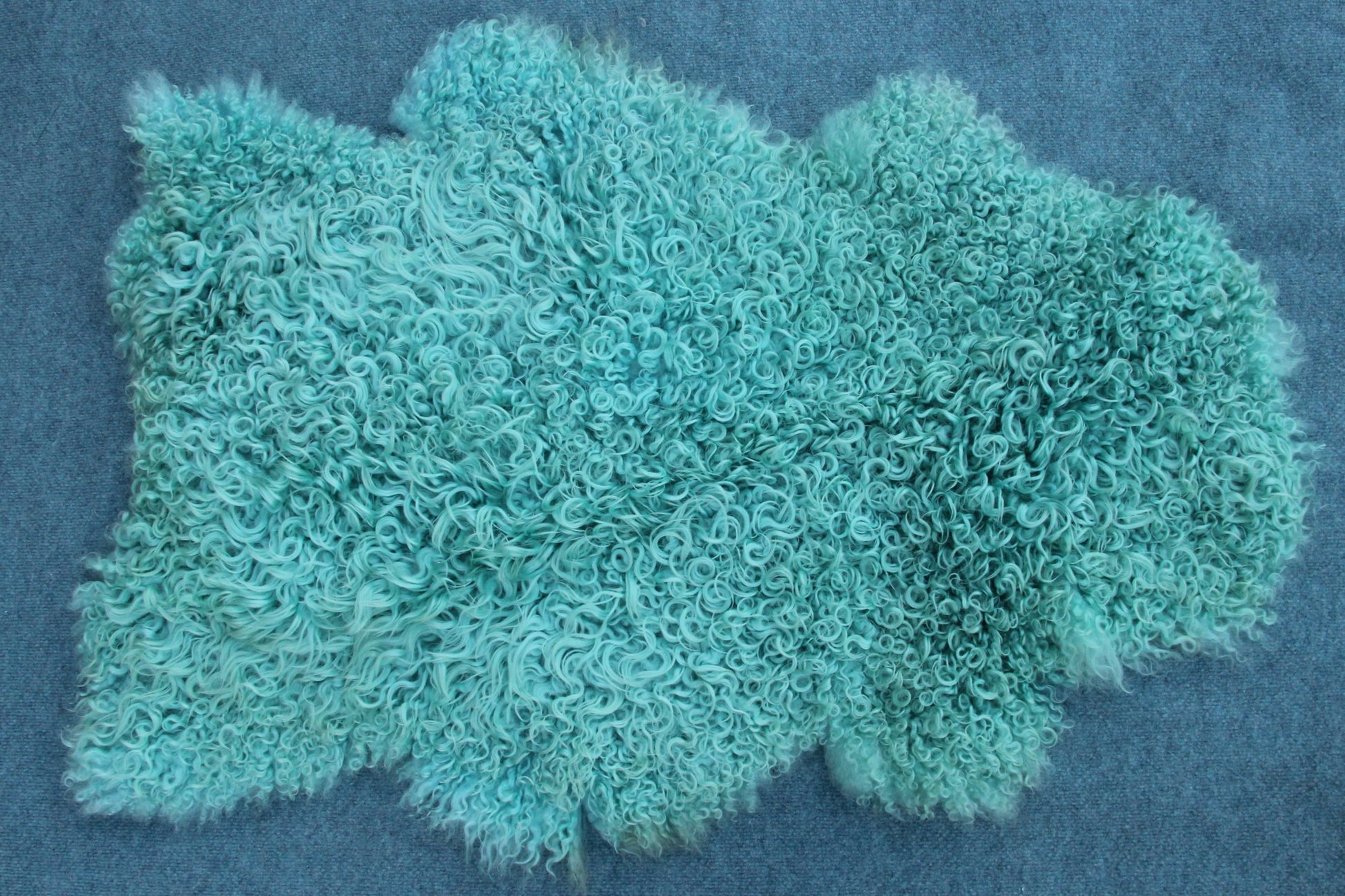 Gotland Schaffell Türkis gefärbt (184)