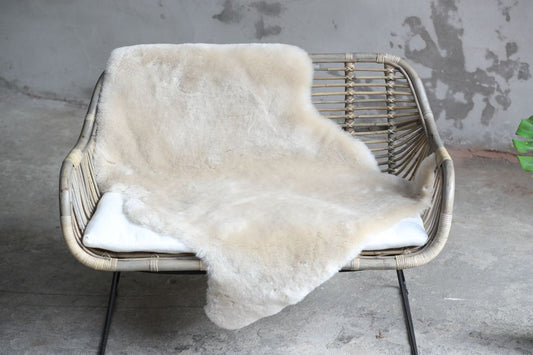 Lammfell XXL Perl (Hellbeige, Grau, Weiß geschoren)