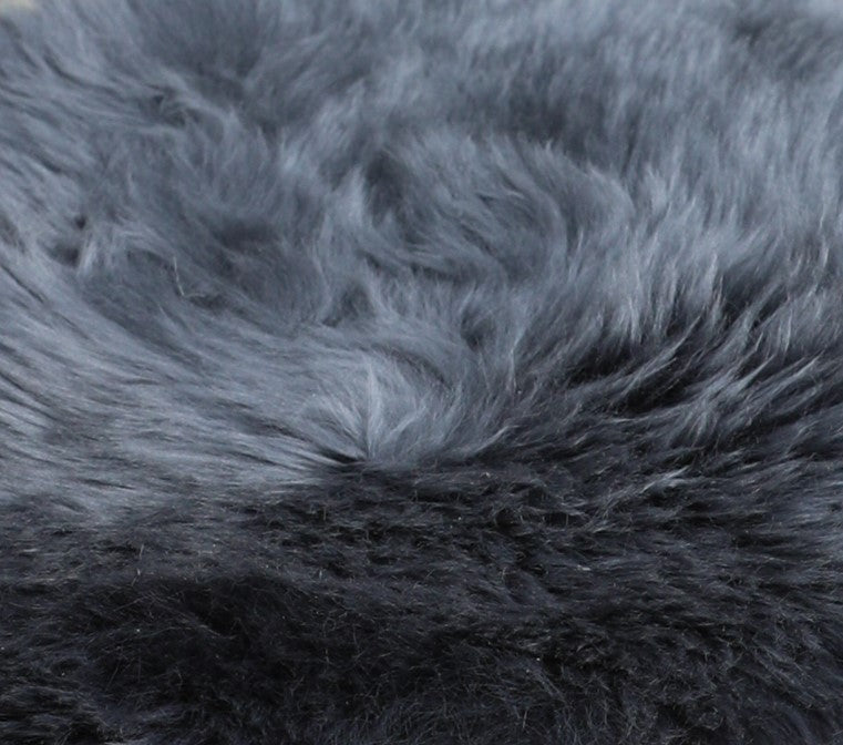 Lammfell Sitzauflage Eckig Anthrazit