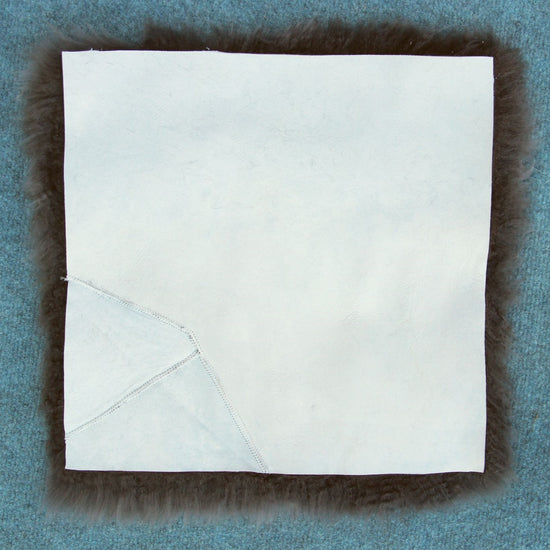 Lammfell Sitzauflage Eckig Anthrazit