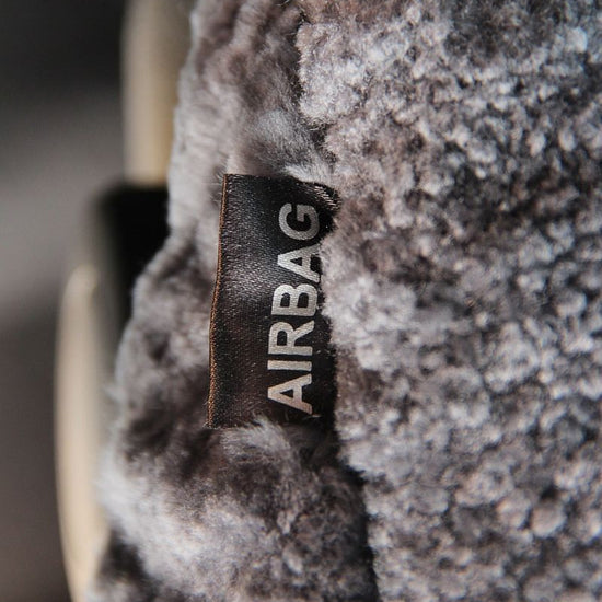 Premium Autofell für Autositze mit Airbag im Sitz (Silber)