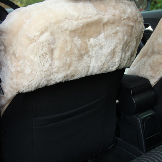 Premium Autofell mit Airbagnaht im Sitz (Beige)