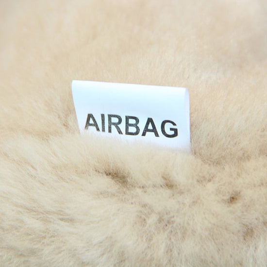 Premium Autofell mit Airbagnaht im Sitz (Beige)