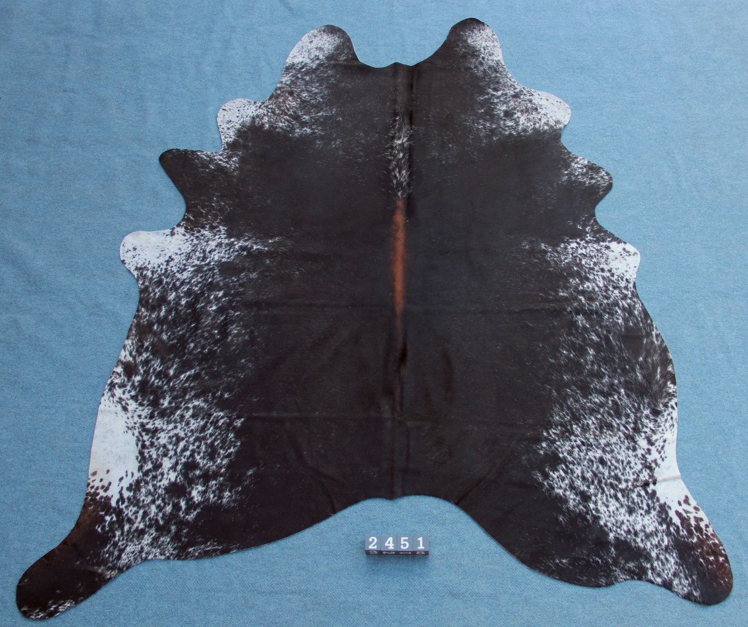 Kuhfell Schwarz Braun Weiß Gesprenkelt (2451)
