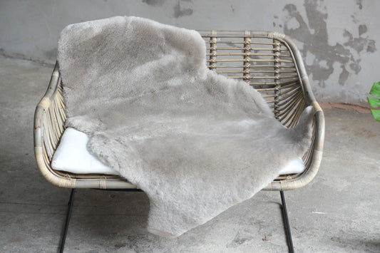 Lammfell XXL Kaschmir (Grau, Braun geschoren)