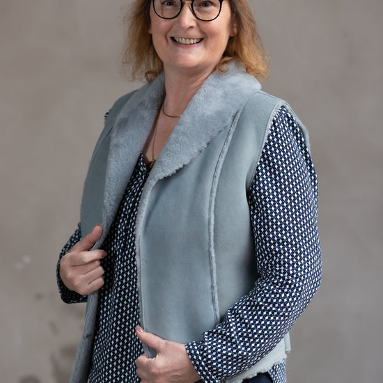 Lammfellweste Zoe Damen (Grau)