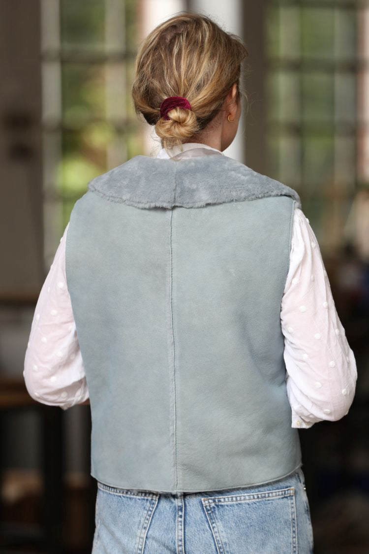 Lammfellweste Zoe Damen (Grau)
