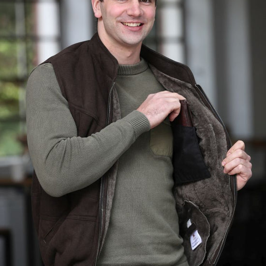 Lammfellweste - Soeren - braun