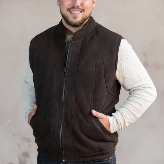 Lammfellweste - Soeren - braun