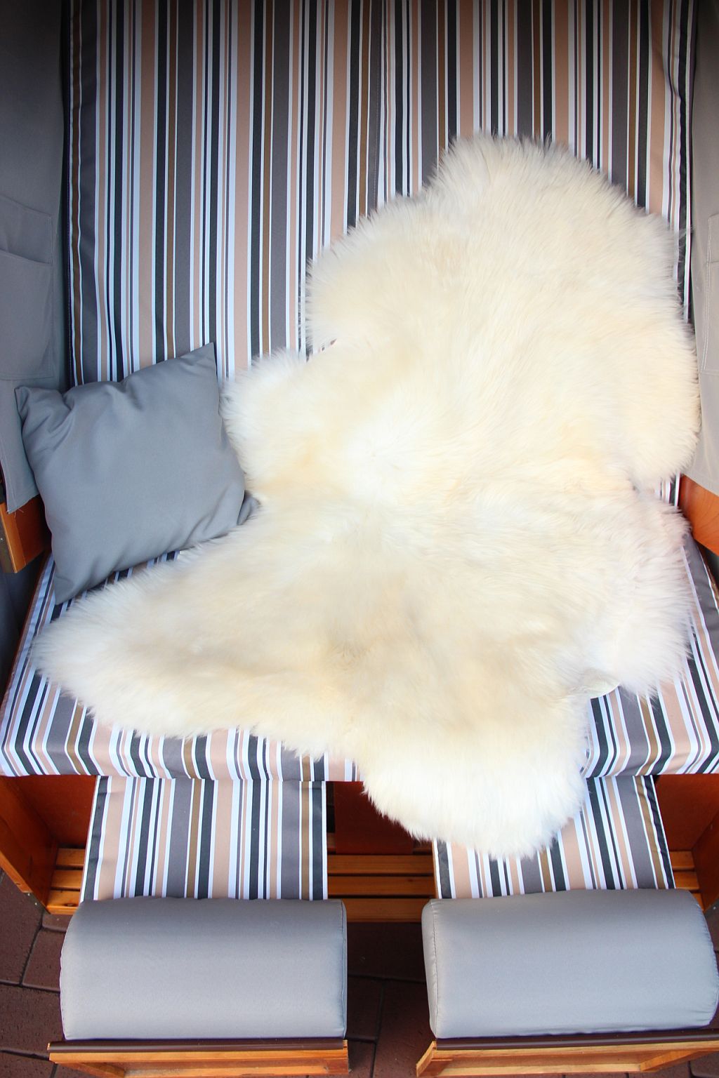 Lammfell (naturweiß) ökologische Gerbung