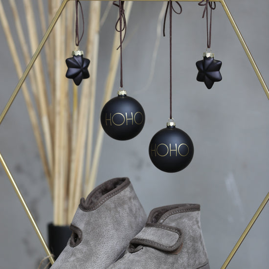 Lammfell Hausschuh - Arne - braun mit Klett