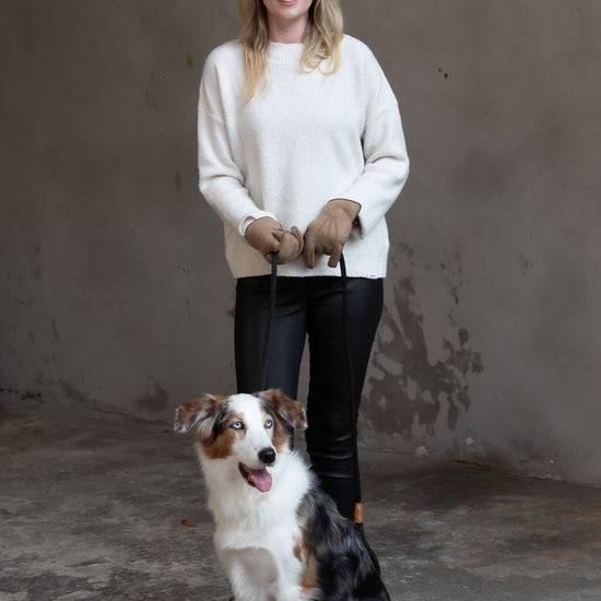 Lammfellhandschuhe braun oder anthrazit (Fingerhandschuhe)