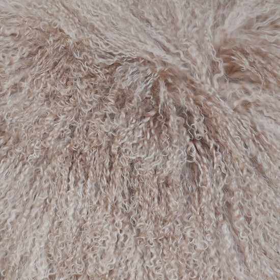 Tibet Lammfellkissen Taupe