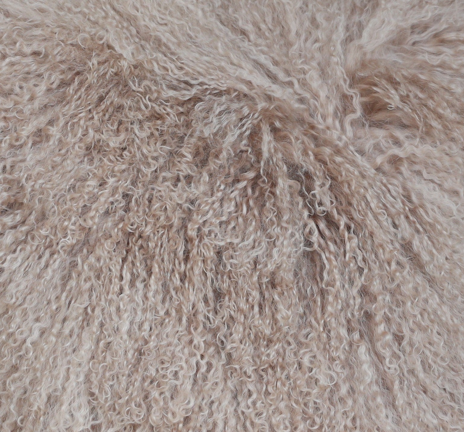 Tibet Lammfellkissen Taupe