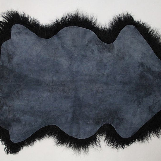 Tibet Schaffell wie Gotland schwarz gefärbt