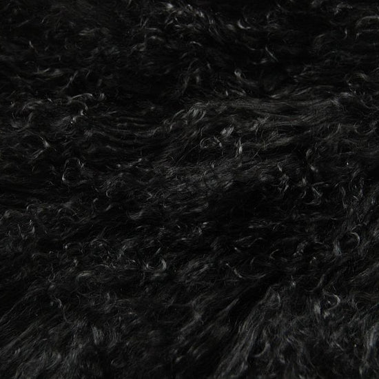 Tibet Schaffell wie Gotland schwarz gefärbt