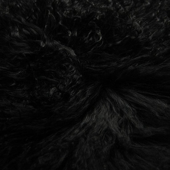 Tibet Schaffell wie Gotland schwarz gefärbt