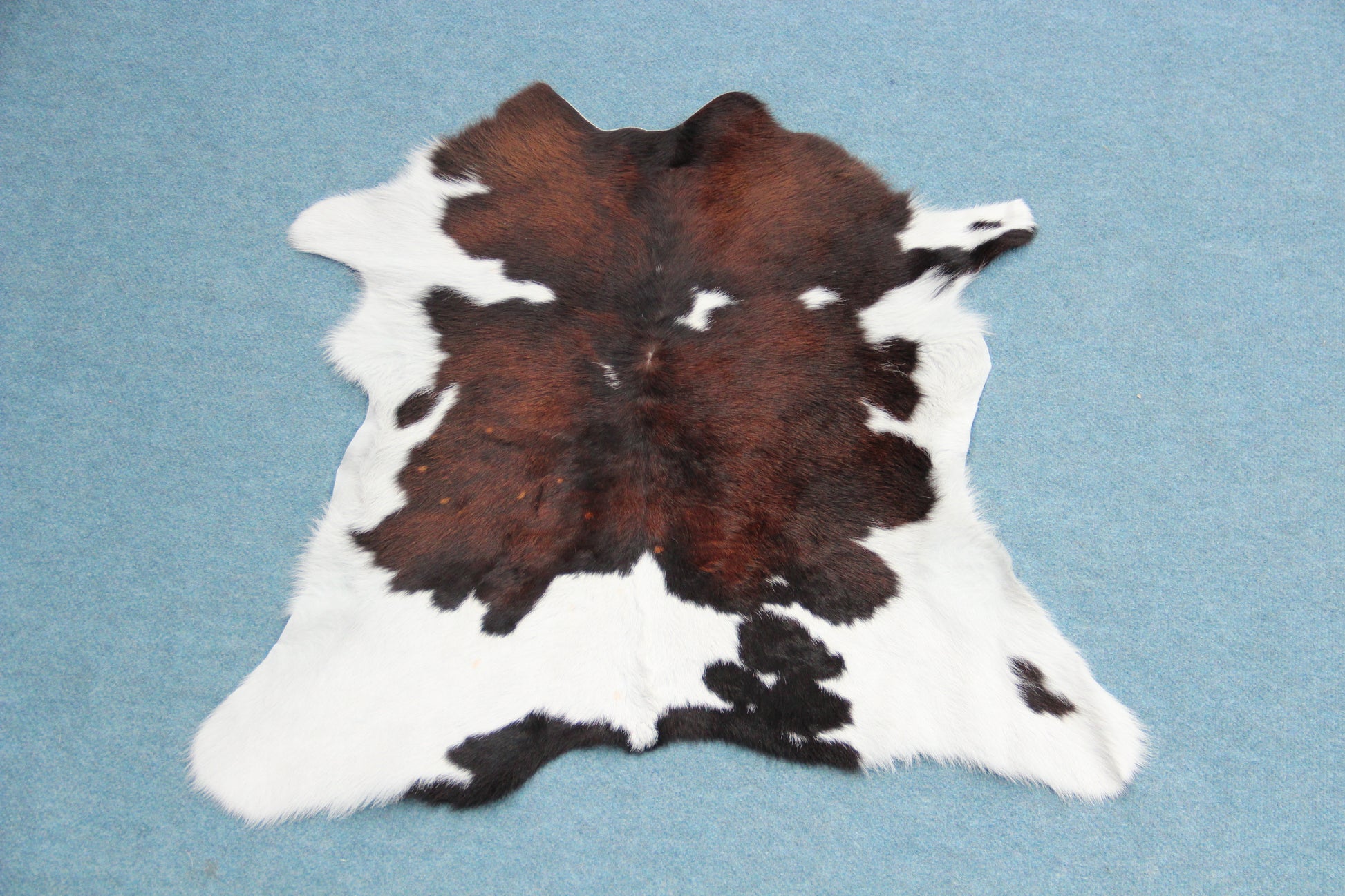 Kalbfell Tricolor Schwarz Braun Weiß