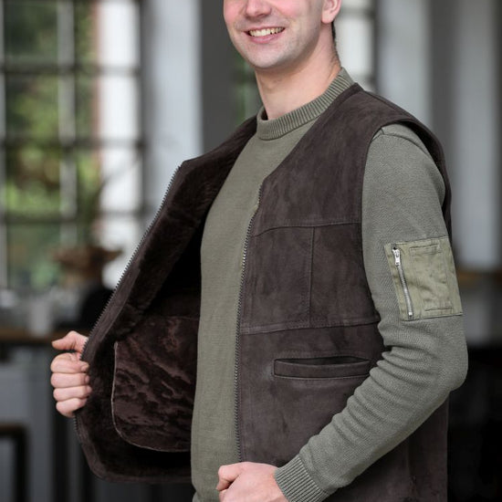 Lammfellweste - Bruno - braun
