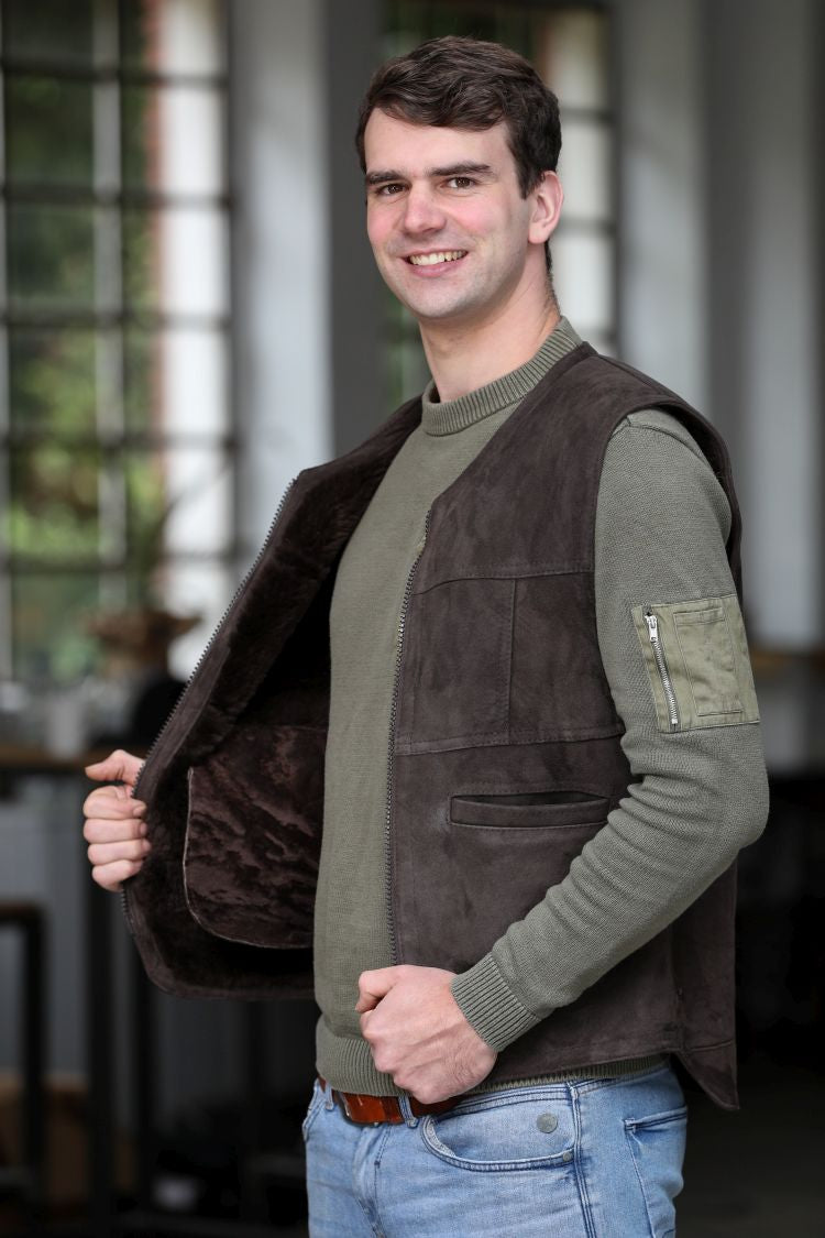 Lammfellweste - Bruno - braun