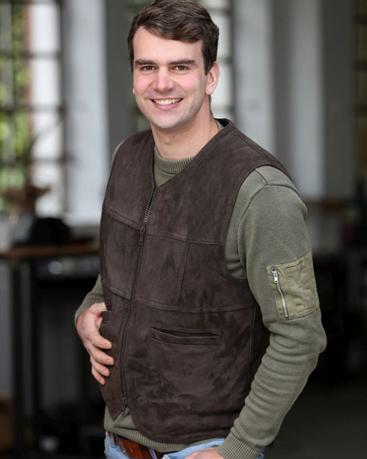 Lammfellweste - Bruno - braun