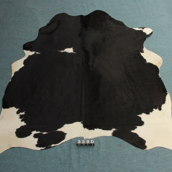 Kuhfell Schwarz Weiß gepunktet (3290)