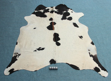 Kuhfell Schwarz Braun Weiß gepunktet (3284)