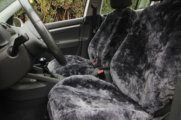 Premium Autofell für Mittelklasse Wagen mit Airbag im Sitz (Anthrazit)