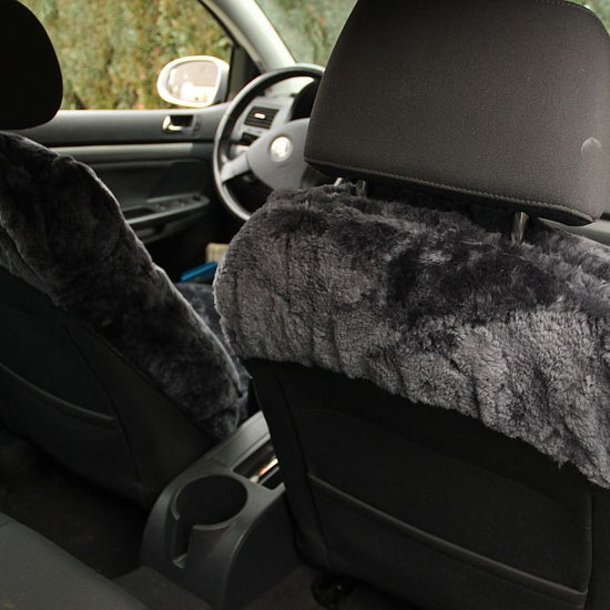 Premium Autofell für Mittelklasse Wagen mit Airbag im Sitz (Anthrazit)