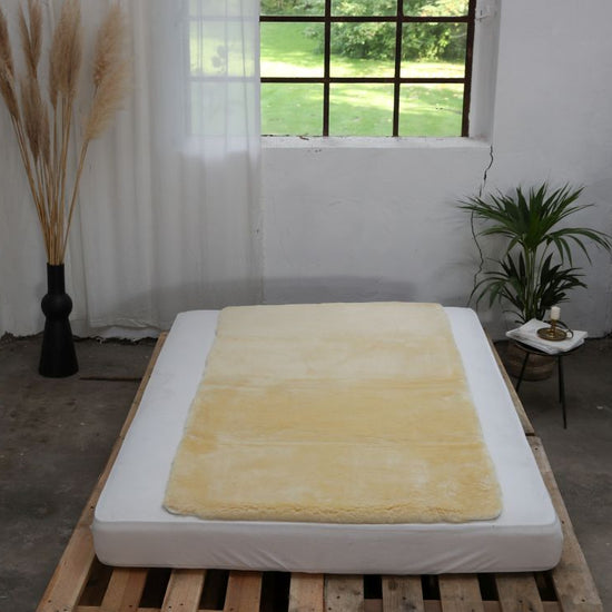 Lammfelldecke 80 x 160 cm  Bettauflage Lammfellunterbett