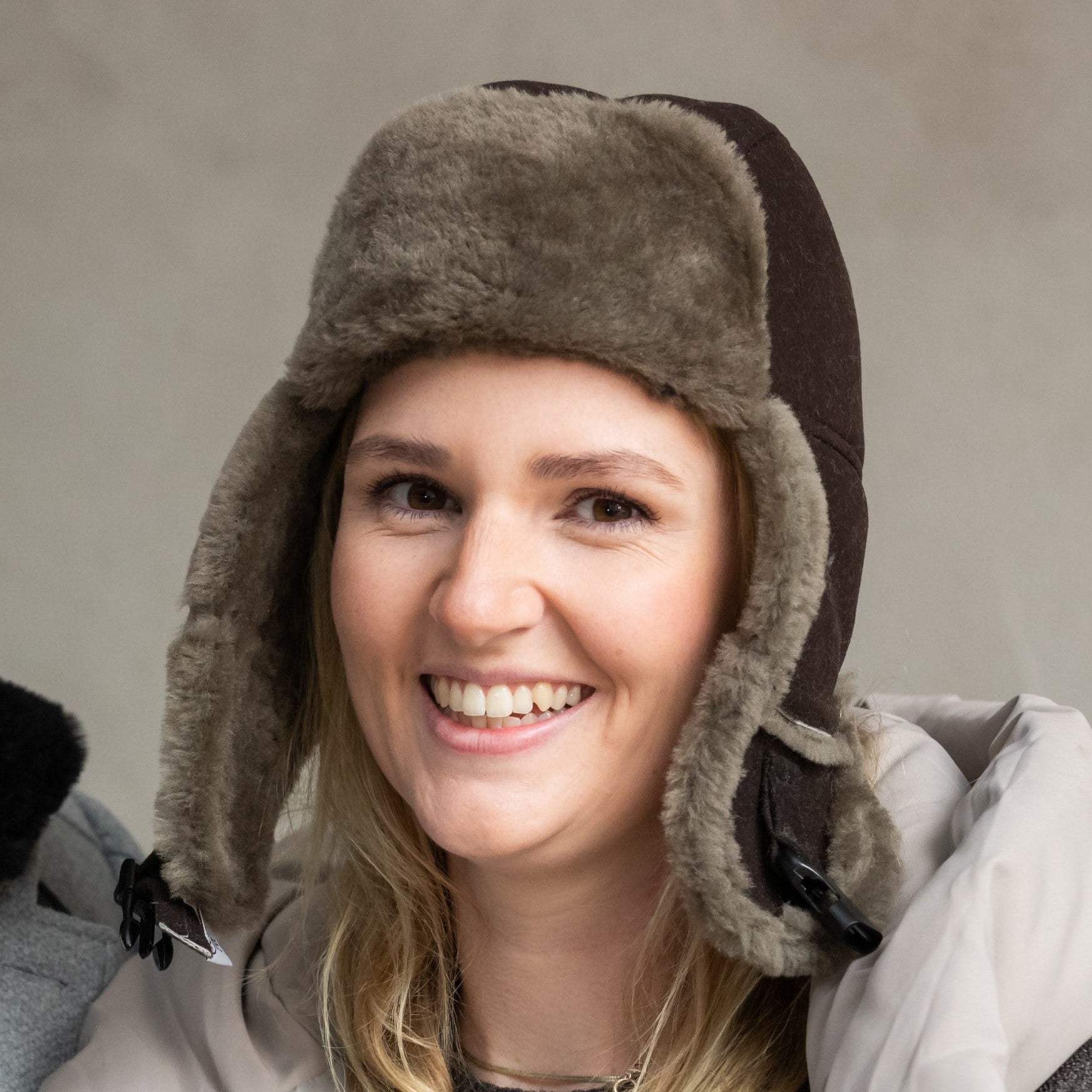 Mütze aus Lammfell braun