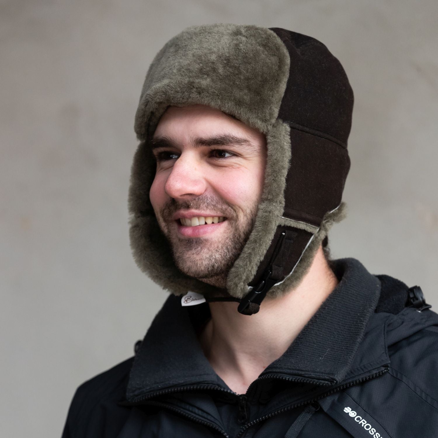 Mütze aus Lammfell braun