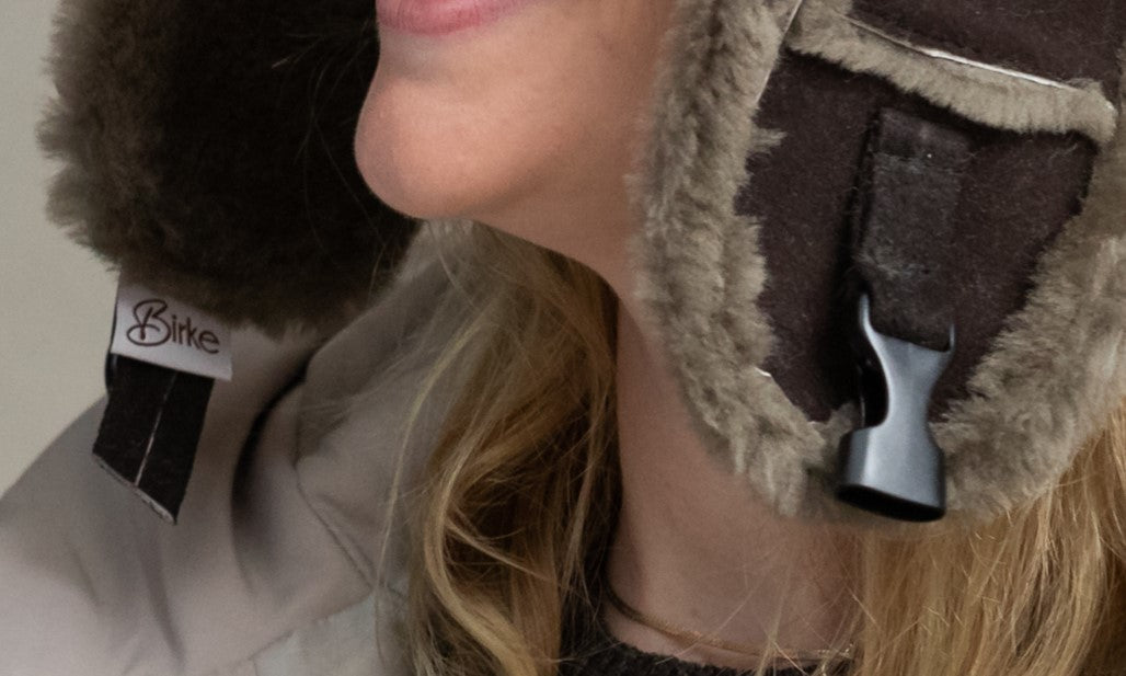 Mütze aus Lammfell braun