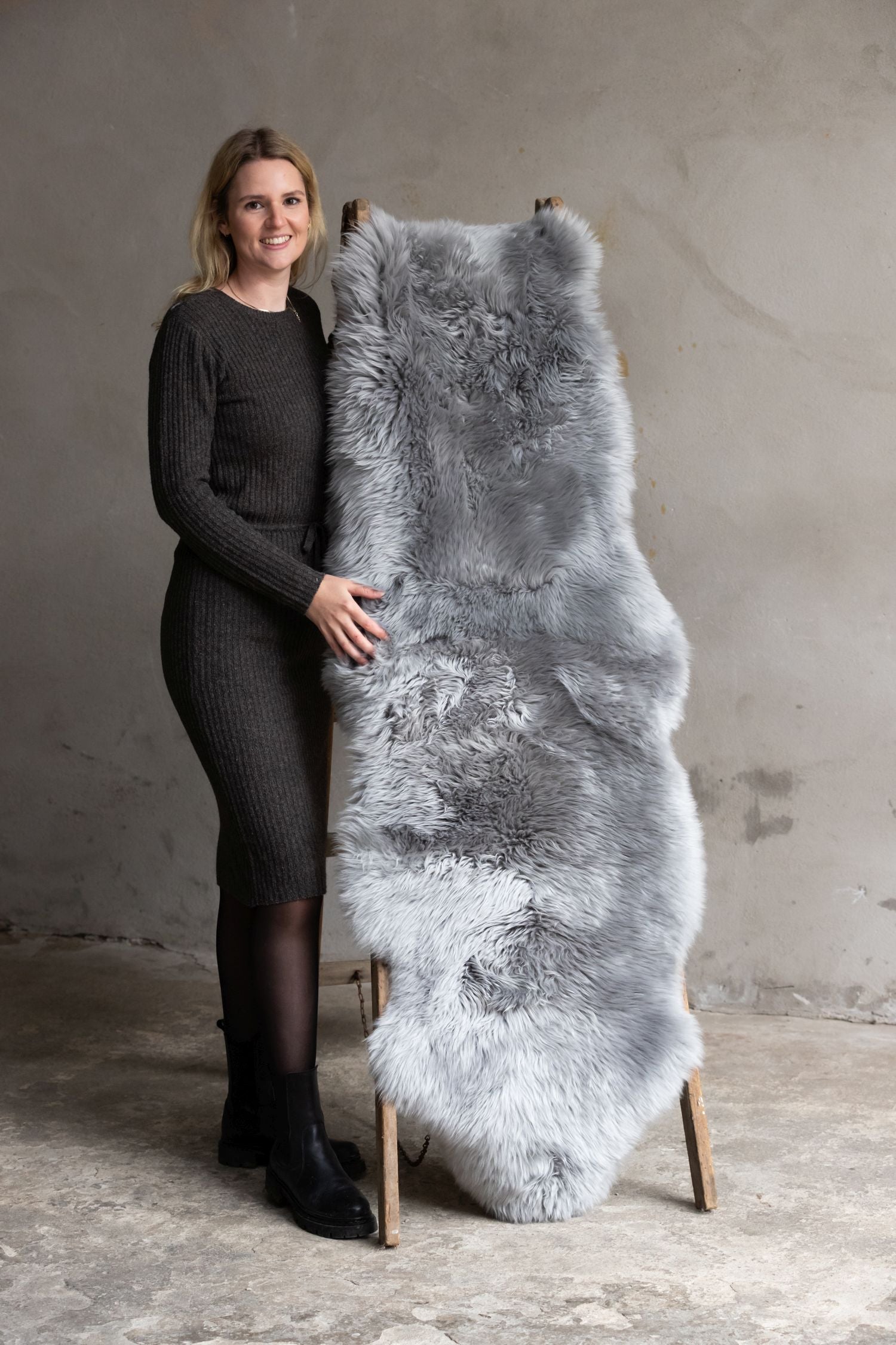 2er Lammfell Grau (Silber)